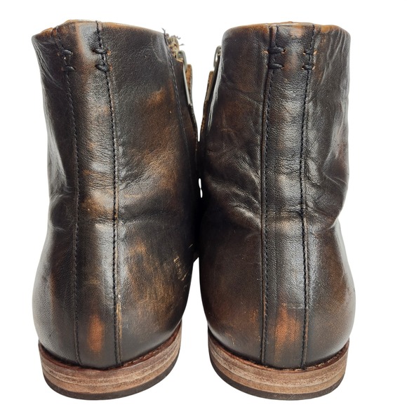 FRYE Chris Lace Up Zip Boots Mens 14 Bronze Ankle Fashion Shoes Leather Workwear main image 5